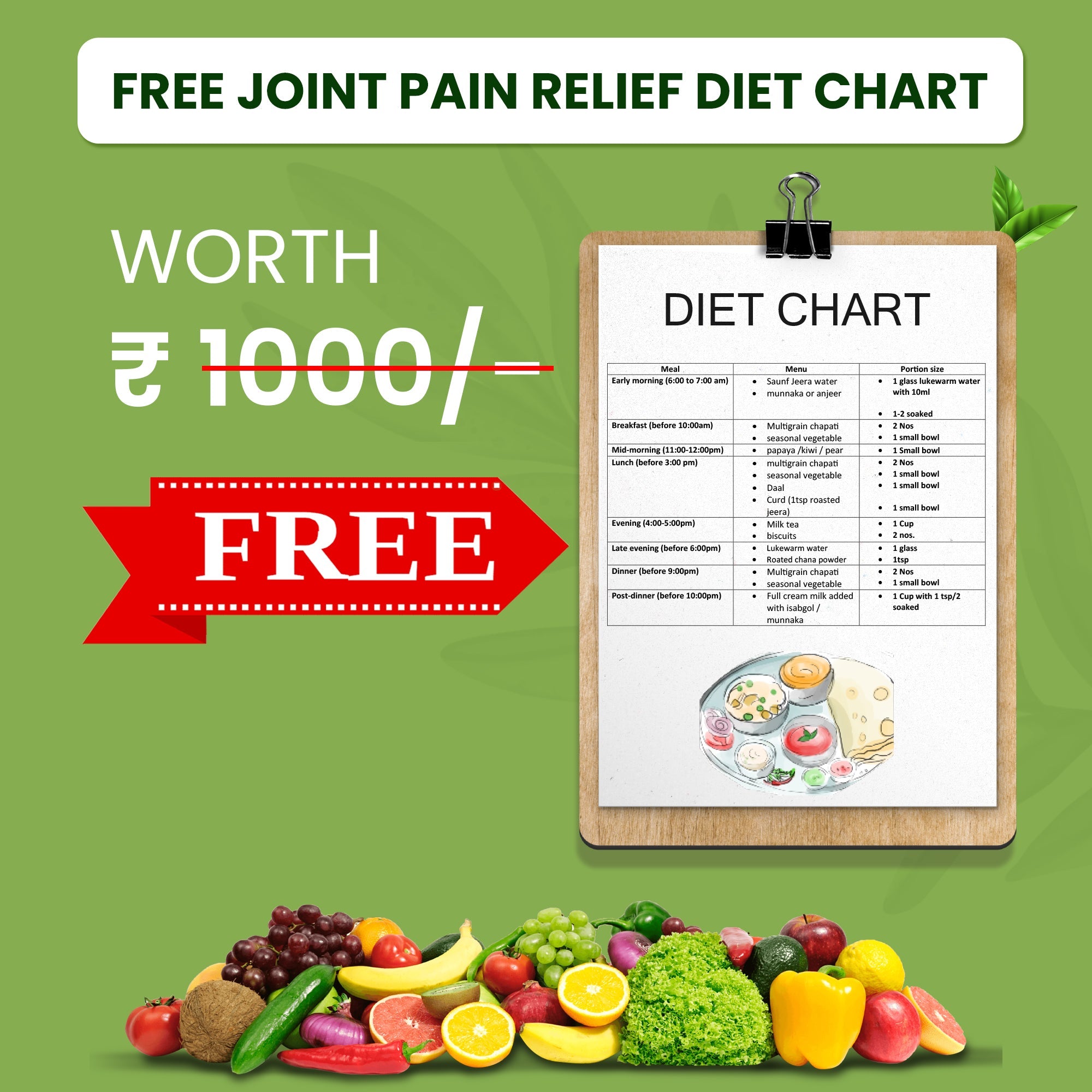 Joint Pain Relief in few weeks + Diet Chart + Doctor Consultation ( FREE)